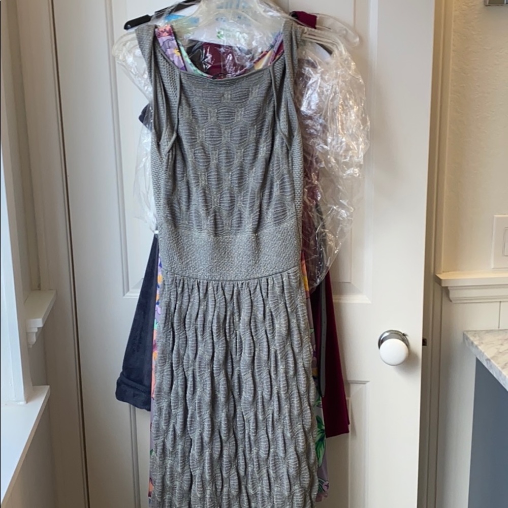 Missoni backless gray sparkle dress